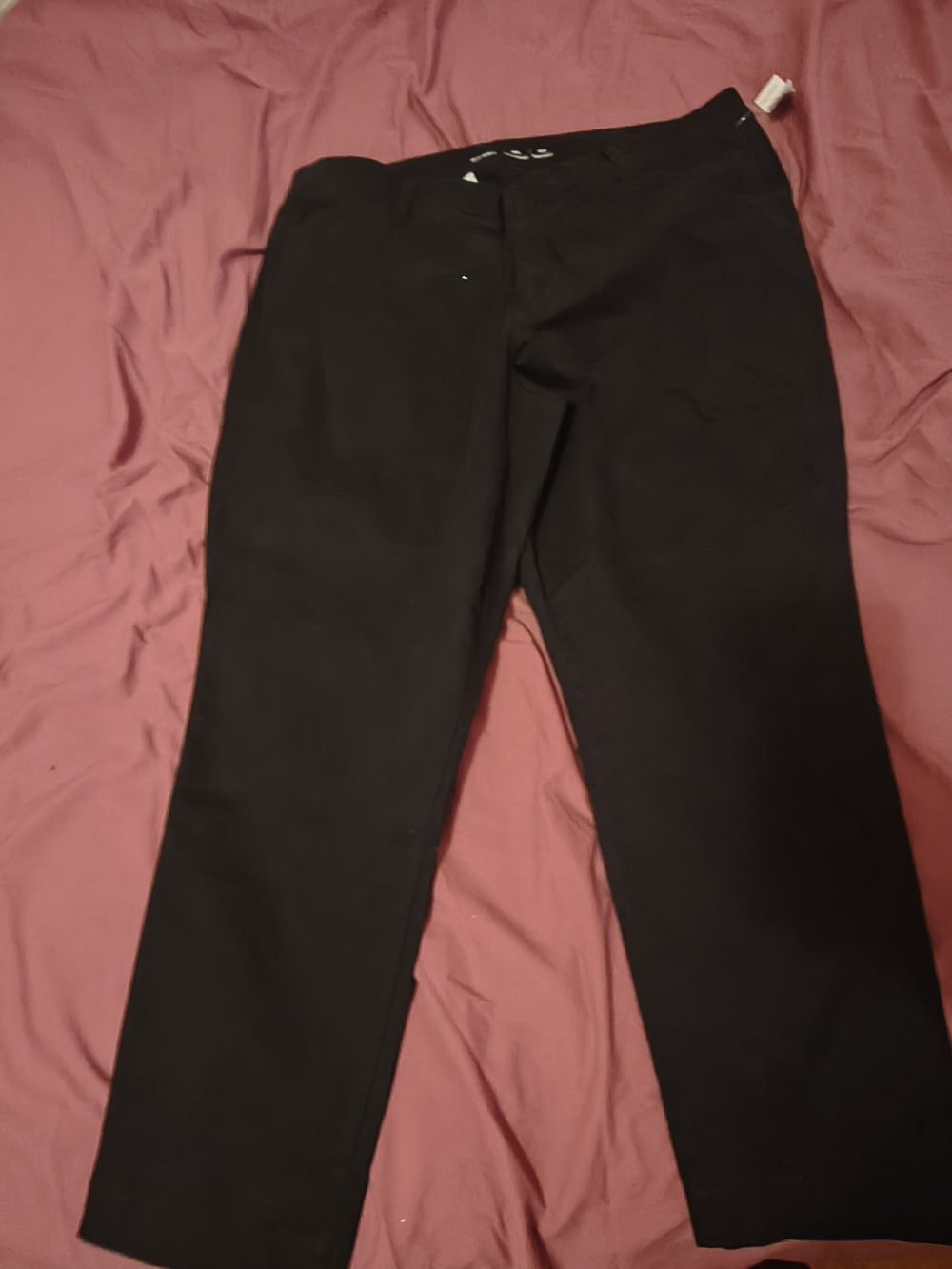 Womens Ankle Length Old Navy High Rise Black Straight-Leg Pants. Size 16